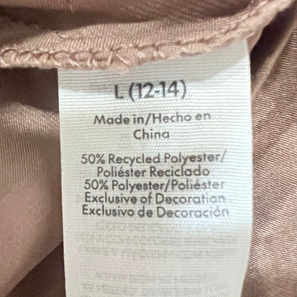 NWT Women Taupe Mauve Satin Whimsigoth Lace Trim Cami Tank‎ Top Victoria's 12 14 - Picture 7 of 11